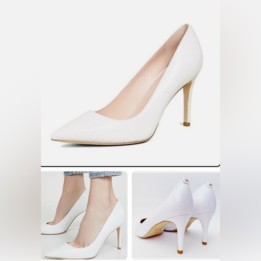 Kate Spade Vida White Patent Leather Pumps Size 7m